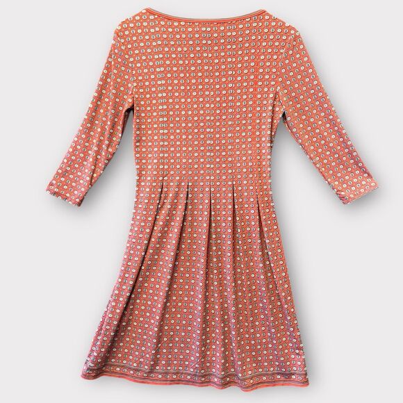 Max Studio Boho Modest Preppy Church ALine Dress‎ Size XS Stretch 3/4 Sleeves - Picture 2 of 14